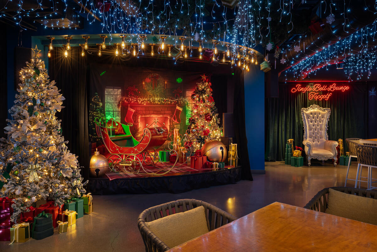 The Jingle Bell Lounge has returned to Topgolf Las Vegas. (Topgolf Las Vegas)