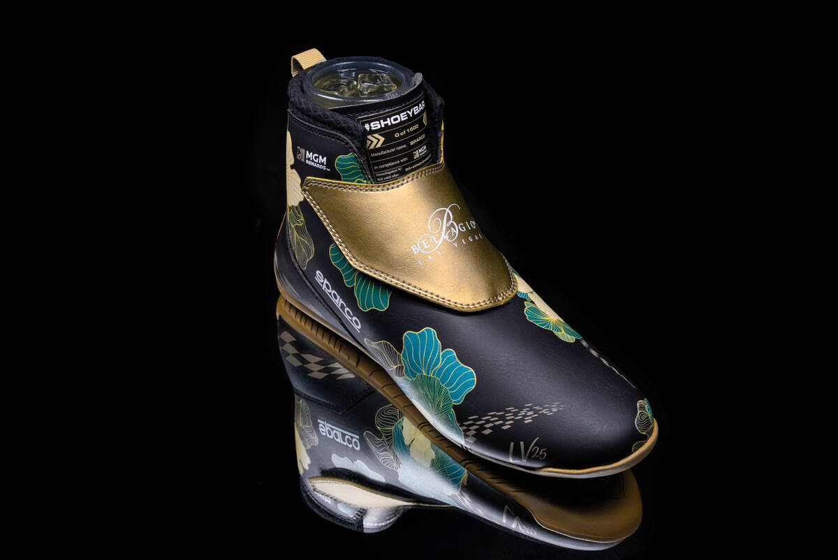 At the Shoey Bar, guests can sip from two limited-edition Sparco shoe designs inspired by seaso ...