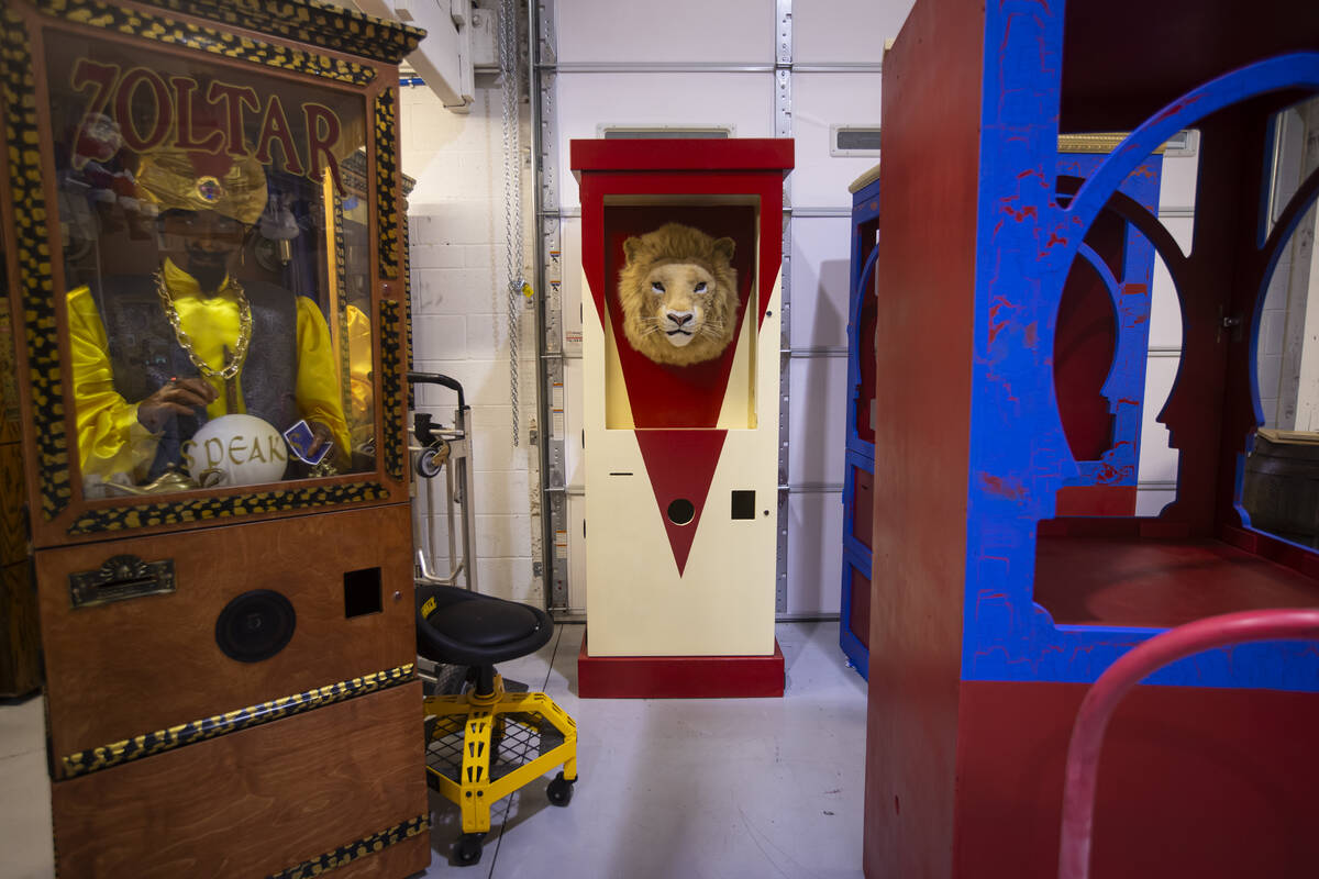 A custom order, based on Gilmore the lion of Gilmore Oil Company, is seen during a tour of Char ...