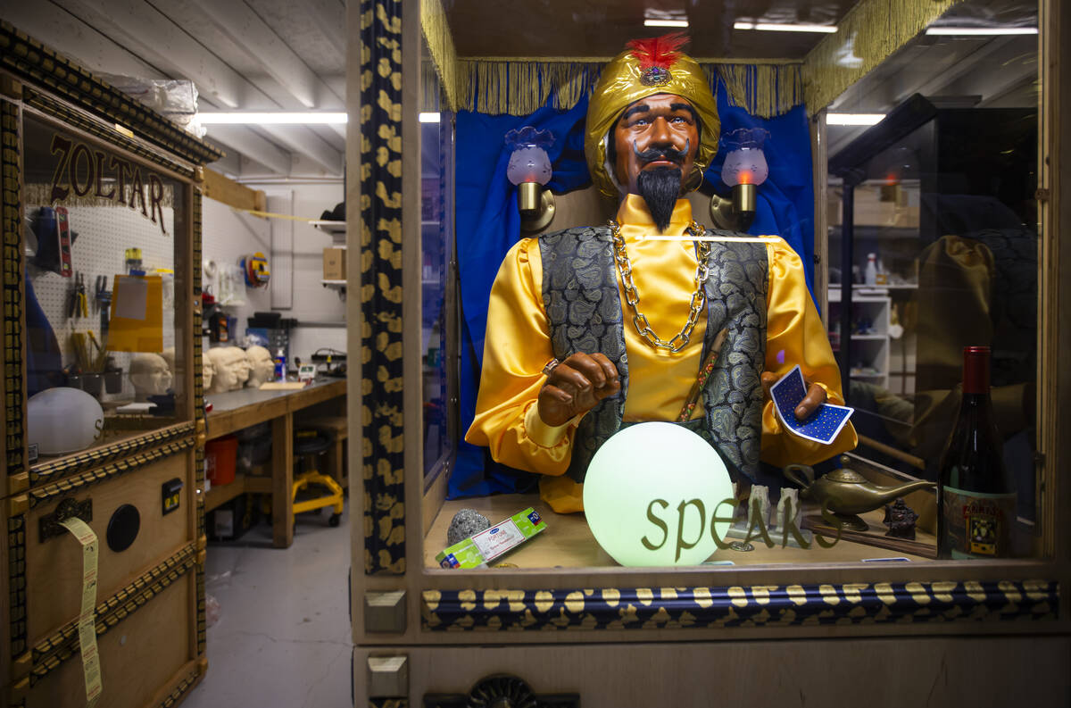 A Zoltar fortune teller machine is seen during a tour of Characters Unlimited, which produces l ...