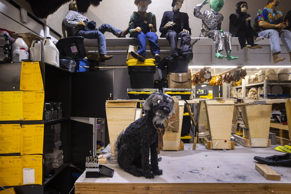 An in-progess animatronic dog is seen during a tour of Characters Unlimited, which produces lif ...