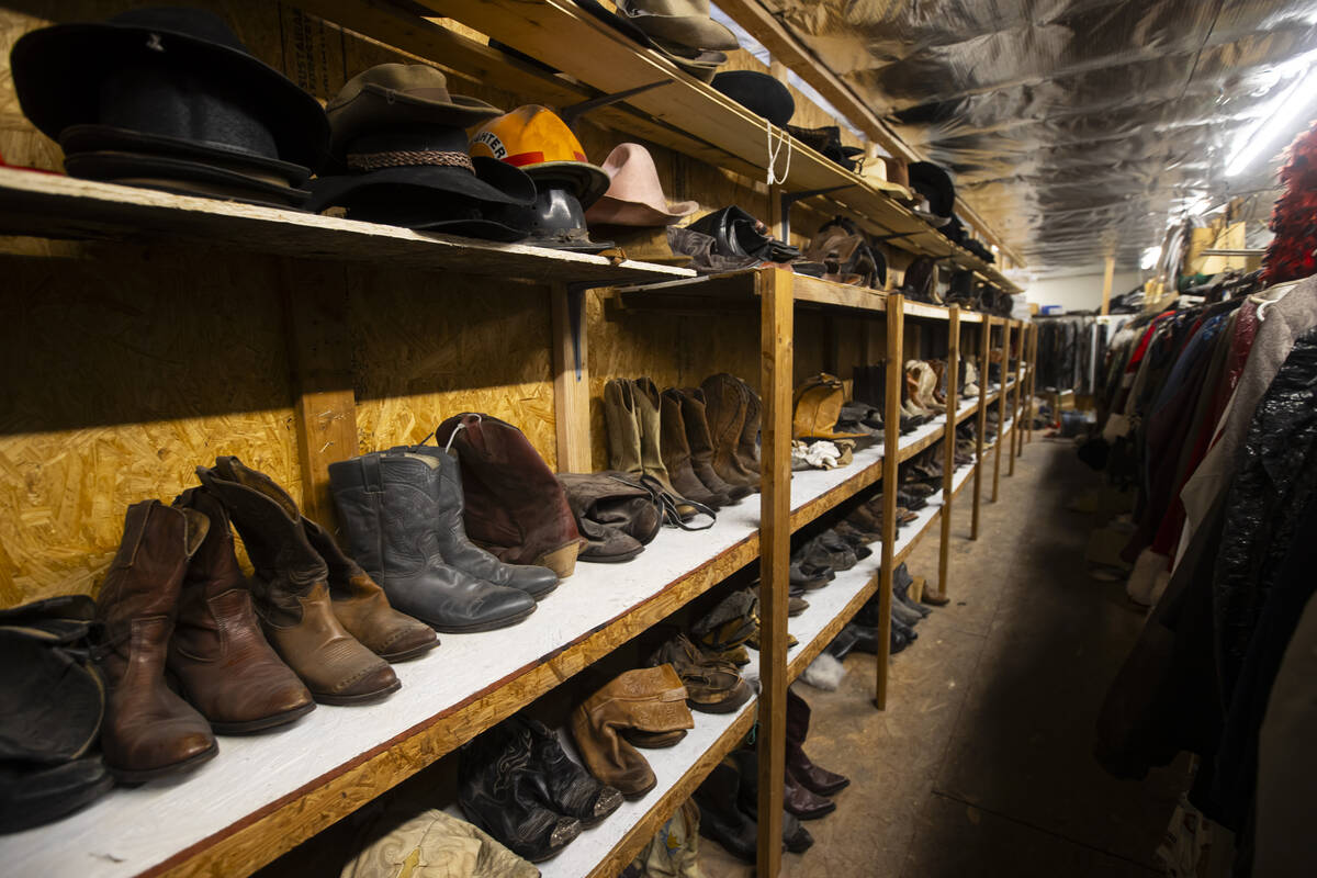 Hundreds of thrifted clothing items for characters line the walls as seen during a tour of Char ...