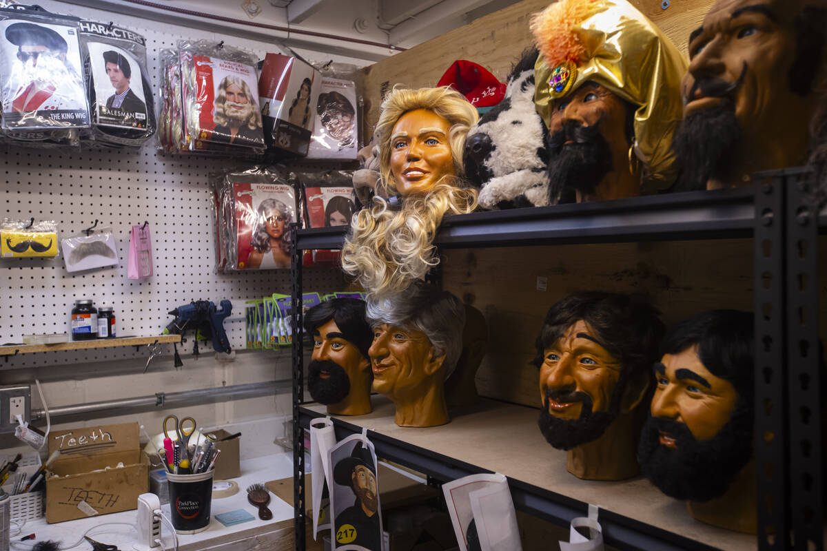 Face molds are seen at Characters Unlimited, which produces life-size animatronic figures, on T ...