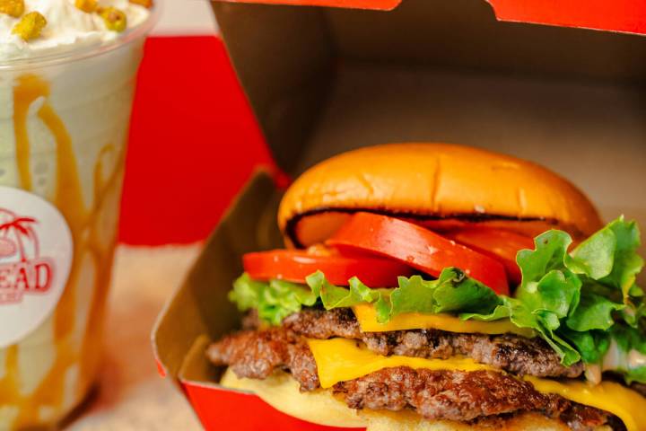 A Double Cheeseburger with classic fixings from Redhead Burger of Miami Beach, Florida. The res ...