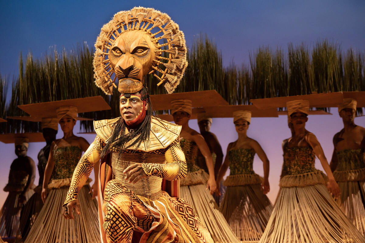 Lancy Wilson performs as Mufasa in a production of The Lion King. (Matthew Murphy)