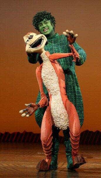 Mark Shunock, in "The Green Years" as Timon in "The Lion King." Shunock portrayed the character ...