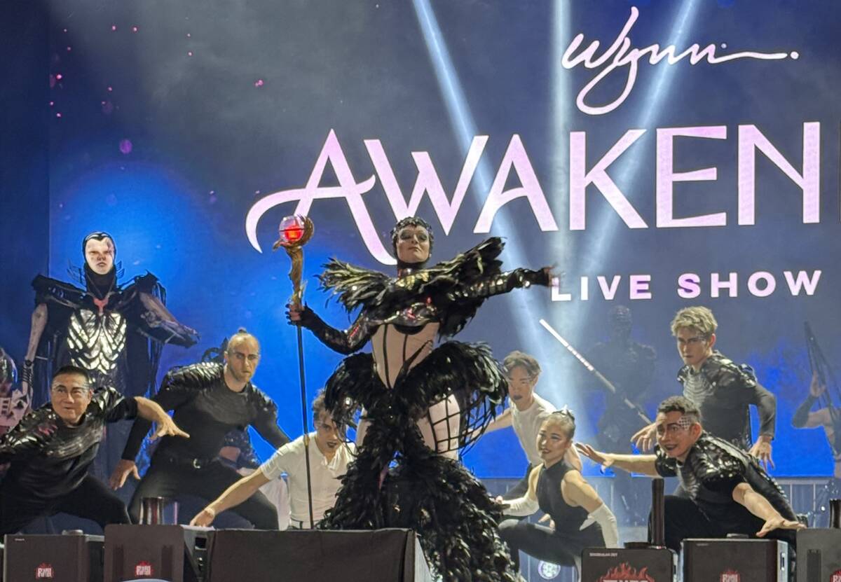 The cast of "Awakening" is shown at the Formula One Las Vegas Grand Prix Heineken Stage at East ...