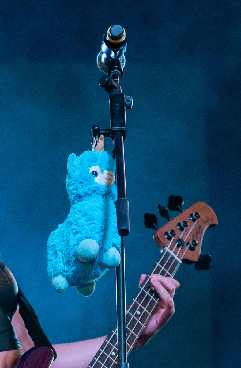 The Dollheads preform with stuffed lamas hanging from their mic stands on the Main Street stage ...