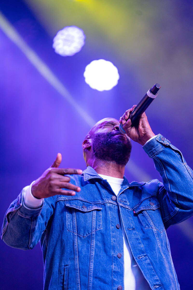 Kelvin Mercer of De La Soul preforms on the Third Street stage during the Neon City Music Festi ...