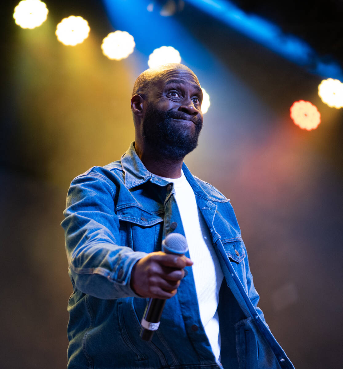 Kelvin Mercer of De La Soul preforms on the Third Street stage during the Neon City Music Festi ...