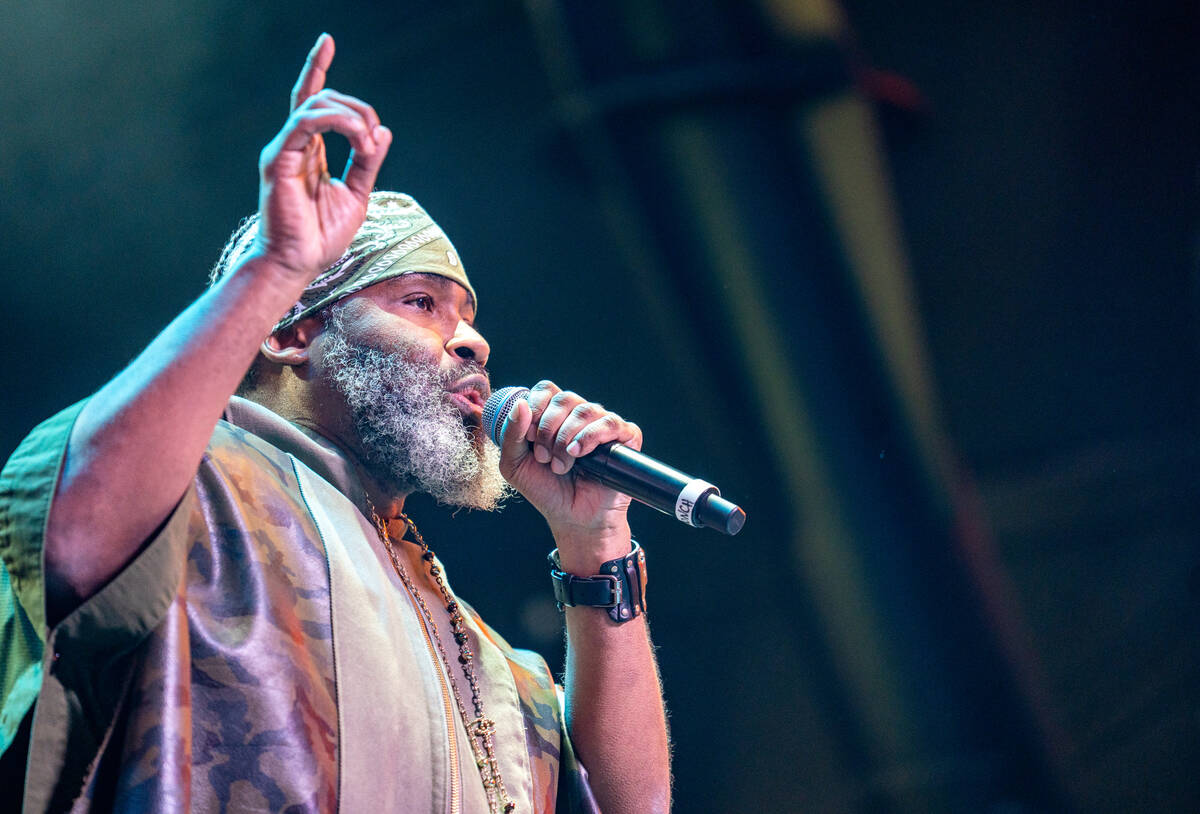 De La Soul preforms on the Third Street stage during the Neon City Music Festival on Fremont St ...