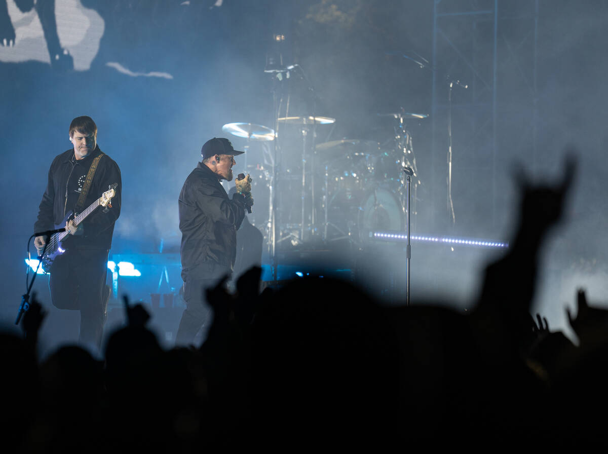 Good Charlotte preforms during the Neon City Music Festival at the Downtown Las Vegas Events Ce ...