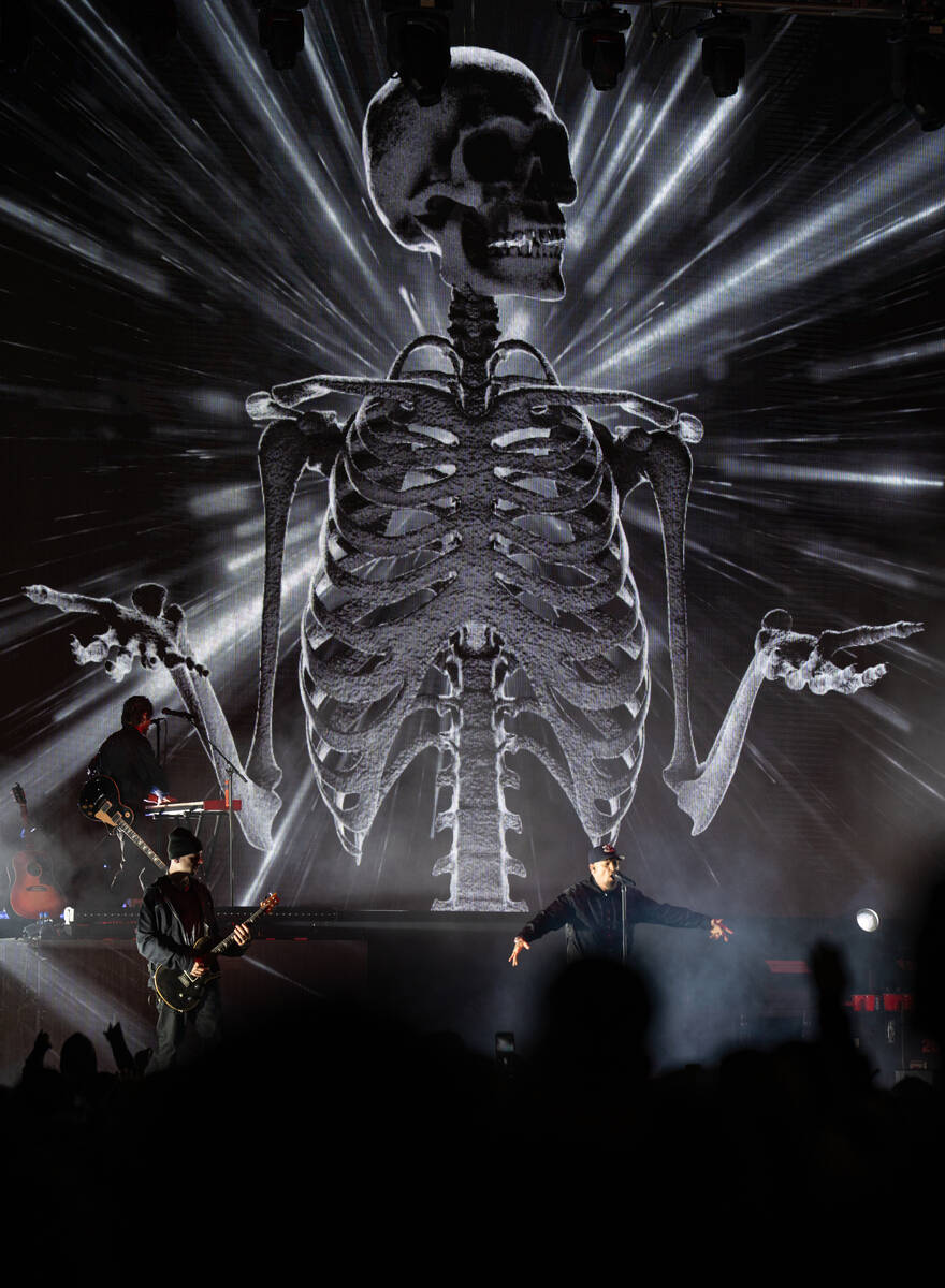 Good Charlotte preforms during the Neon City Music Festival at the Downtown Las Vegas Events Ce ...