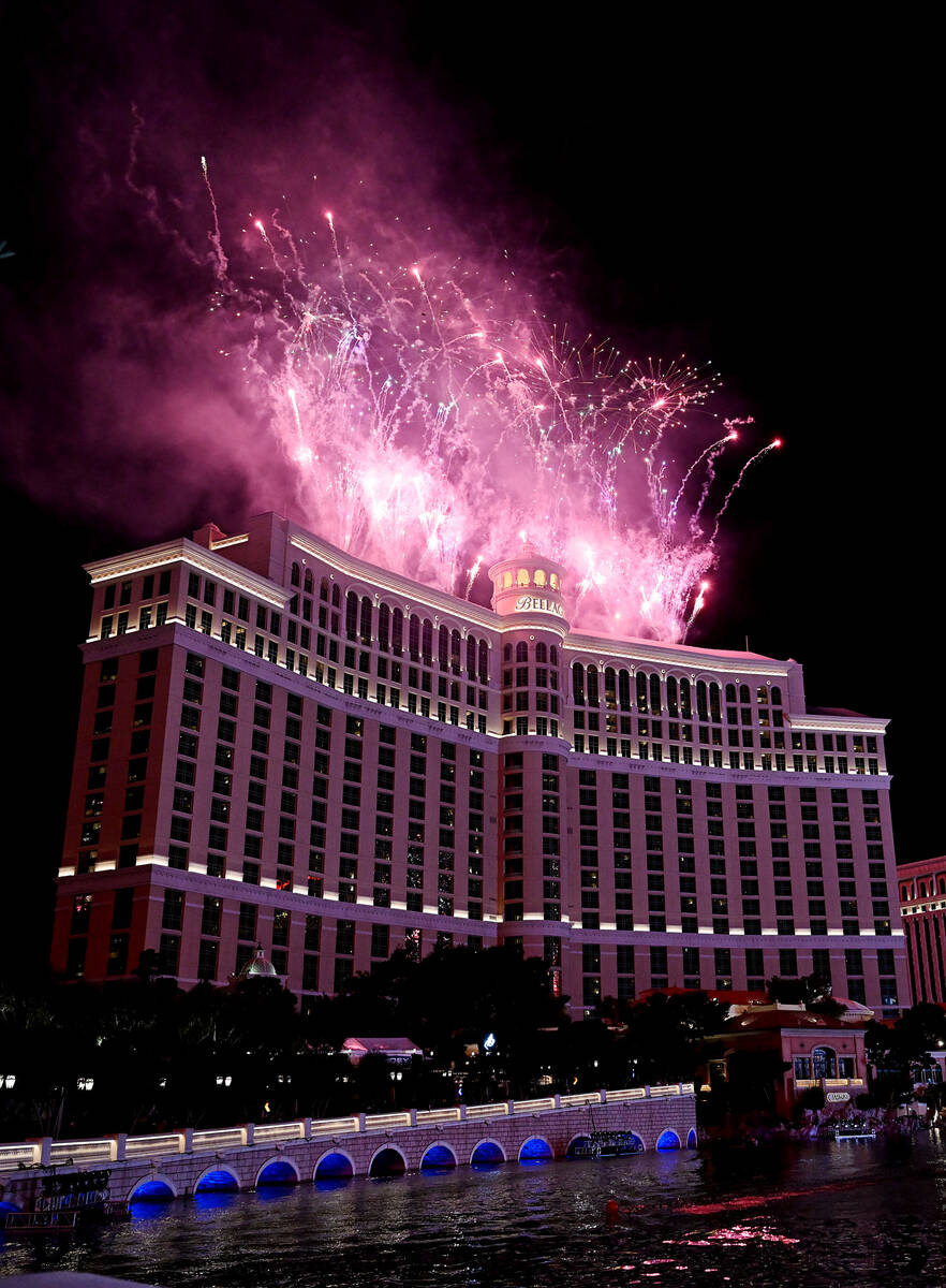 A general view at Bellagio Resort & Casino during the Formula 1 Las Vegas Grand Prix on Novembe ...