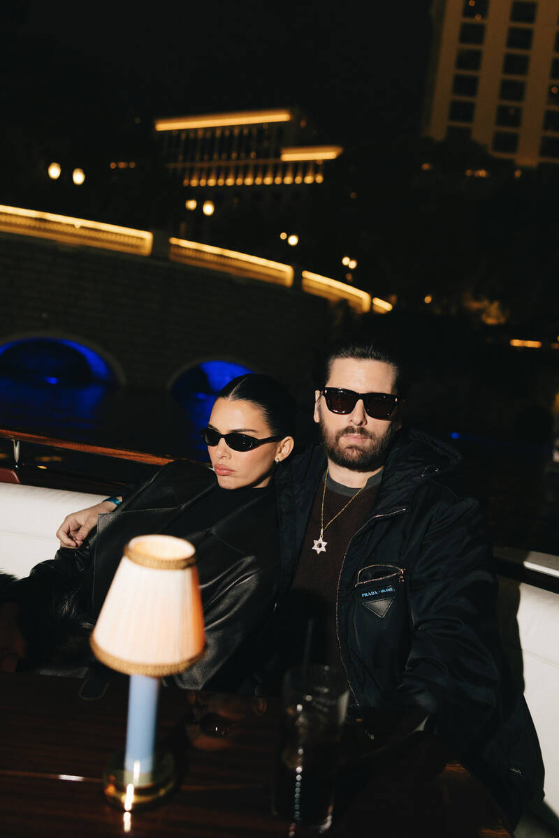 Kendall Jenner and Scott Disisck on Fortuna during F1 weekend in Las Vegas, November 2025. (Sop ...