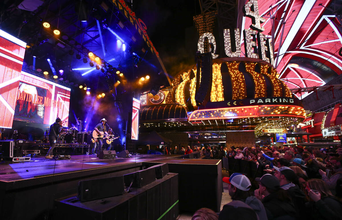David Lee Murphy, of Nashville, Tenn., performs as part of the "Downtown Hoedown" event, ahead ...