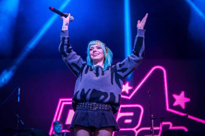 Diva Bleach is shown on 3rd Street Stage on the closing night of Neon City Festival on Sunday, ...