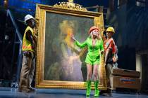 Kristin Chenoweth portrays Jackie Siegel during a performance of the musical "The Queen of ...