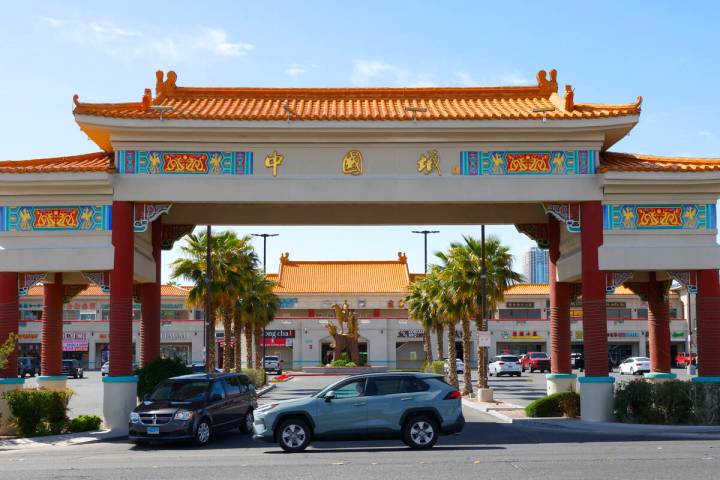 Chinatown Mall on Spring Mountain Road is pictured on Friday, April 12, 2024, in Las Vegas. (Bi ...