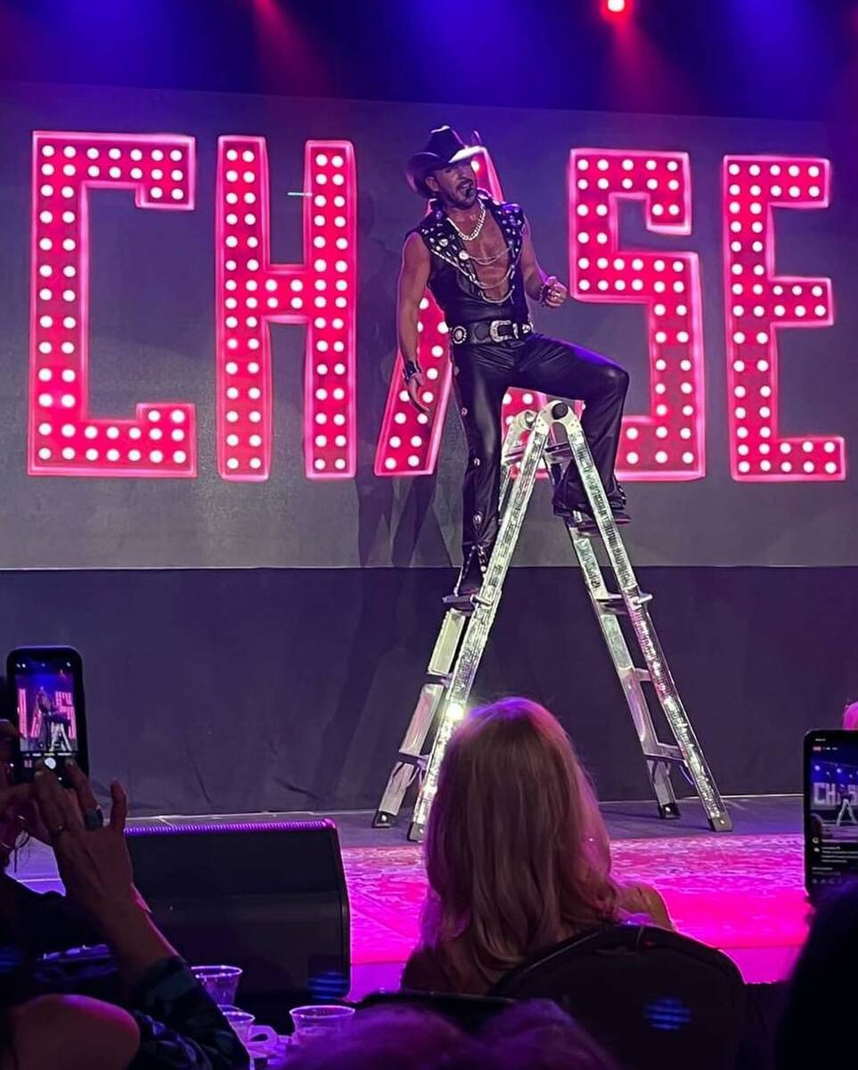 Chase Brown is shown with his Disco Ladder. The popular country artist is at Notoriety Live at ...