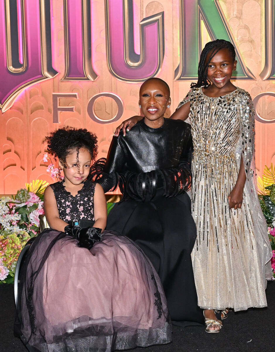 Cesily Collette Taylor, left, Cynthia Erivo and Karis Musongole attend the premiere of "Wi ...