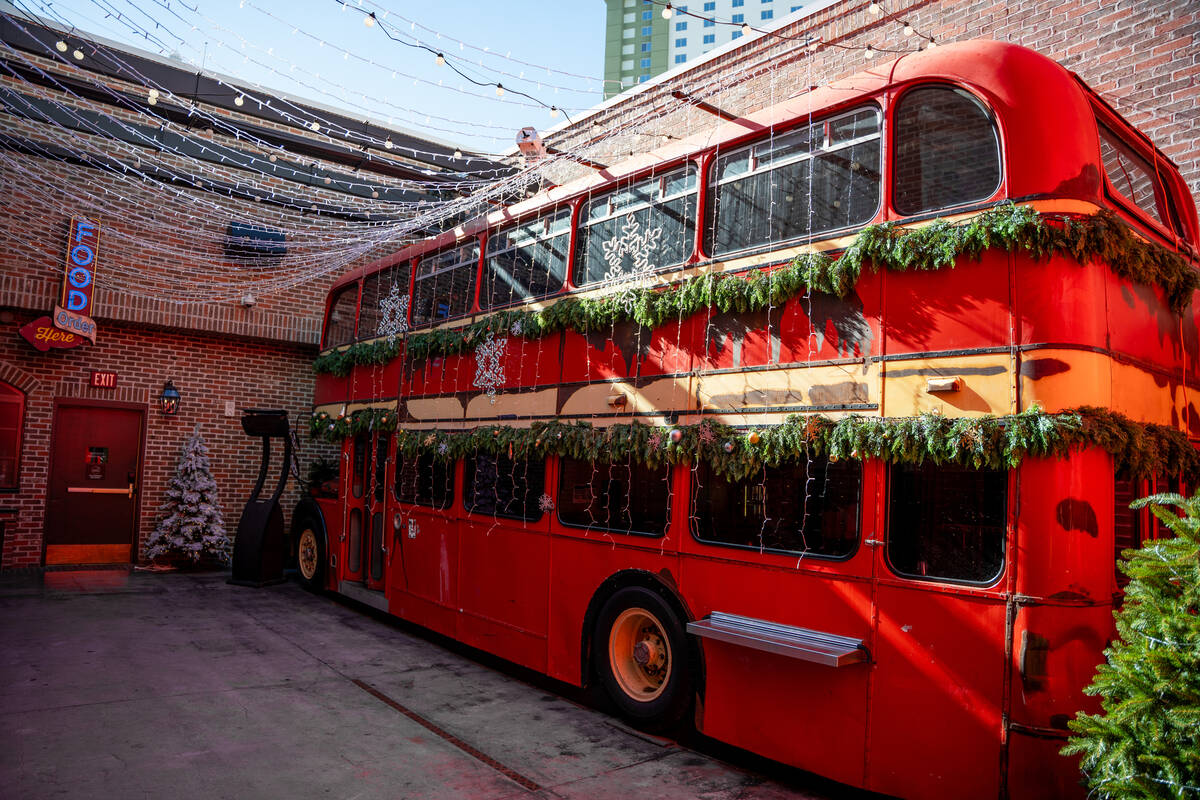 The outdoor courtyard is seen at The Mariah Carey Holiday Bar pop-up at On the Record at Park M ...