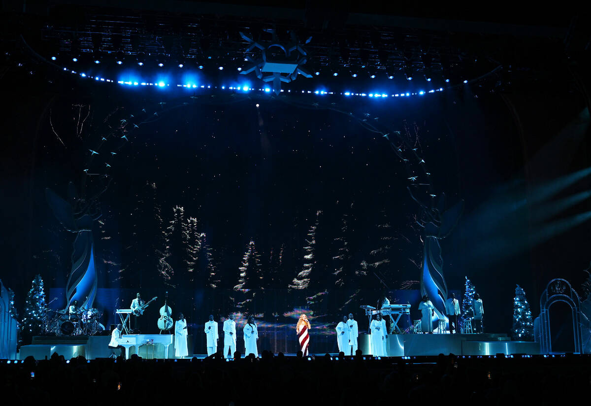 LAS VEGAS, NEVADA - NOVEMBER 28: Mariah Carey performs during opening night of Mariah Carey ...