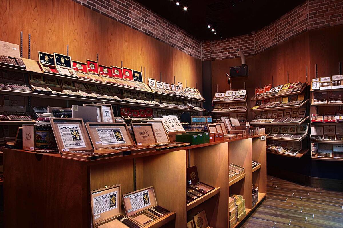 The humidor at Cigarbox on Dean Martin Drive in Las Vegas. (Courtesy)