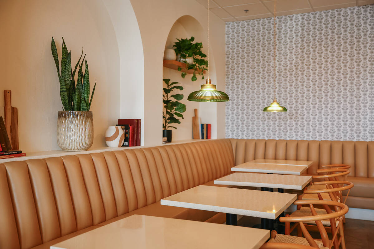 Seating at Golden Boy Market & Deli on Tuesday, July 15, 2025 in Henderson. (Liv Paggiarino/Las ...