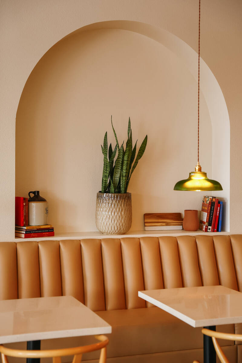 Seating at Golden Boy Market & Deli on Tuesday, July 15, 2025 in Henderson. (Liv Paggiarino/Las ...