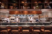 The kitchen and its dining counter at Ortikia Mediterranean Grill, now closed at Green Valley R ...