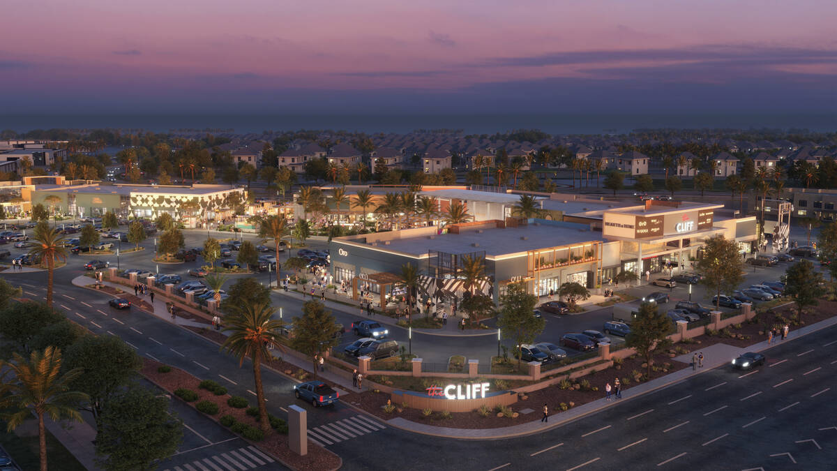 A rendering of The Cliff, a dining and retail redevelopment project taking shape on Paseo Verde ...