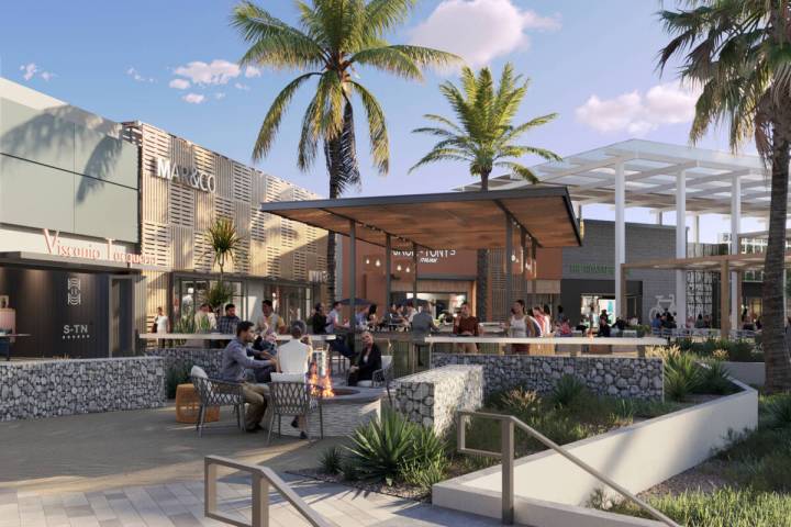 A rendering of The Cliff, a dining and retail redevelopment project taking shape on Paseo Verde ...