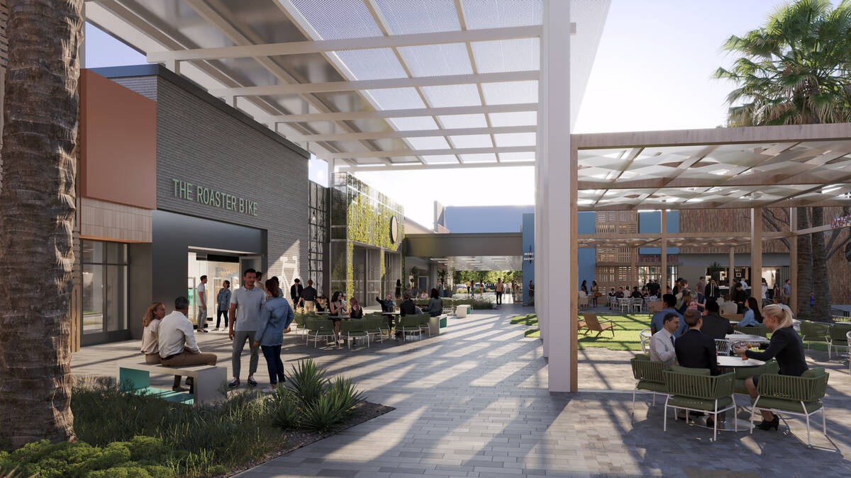 A rendering of The Cliff, a dining and retail redevelopment project taking shape on Paseo Verde ...
