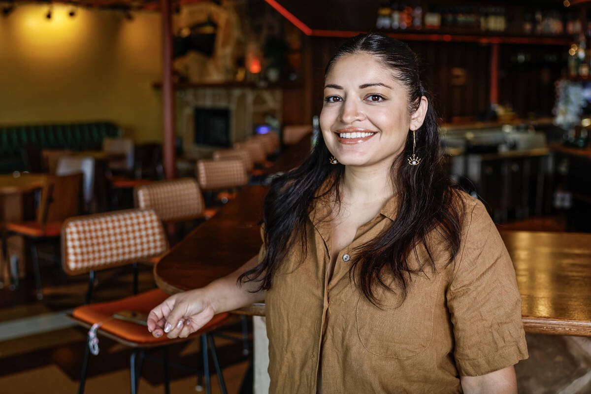 The Dustland Bar co-owner Roxanna Hendrickson poses for a photo Friday, Sept. 26, 2025 in Las V ...