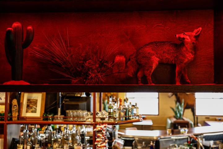 The interior decor at The Dustland Bar is shown Friday, Sept. 26, 2025 in Las Vegas. (Benjamin ...