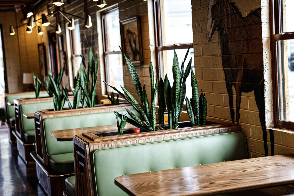 The interior decor at The Dustland Bar is shown Friday, Sept. 26, 2025 in Las Vegas. (Benjamin ...