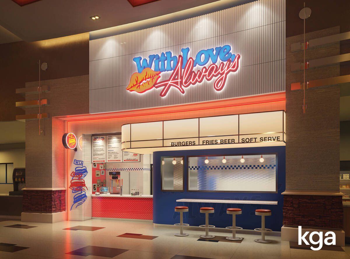 A rendering of the exterior of With Love, Always, the smash burger spot planned to open in spri ...