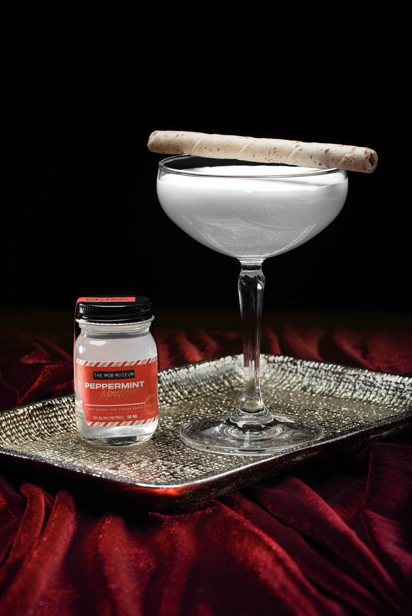 Milk and Cookies Peppermint Moonshine at The Underground. (courtesy of The Mob Museum)
