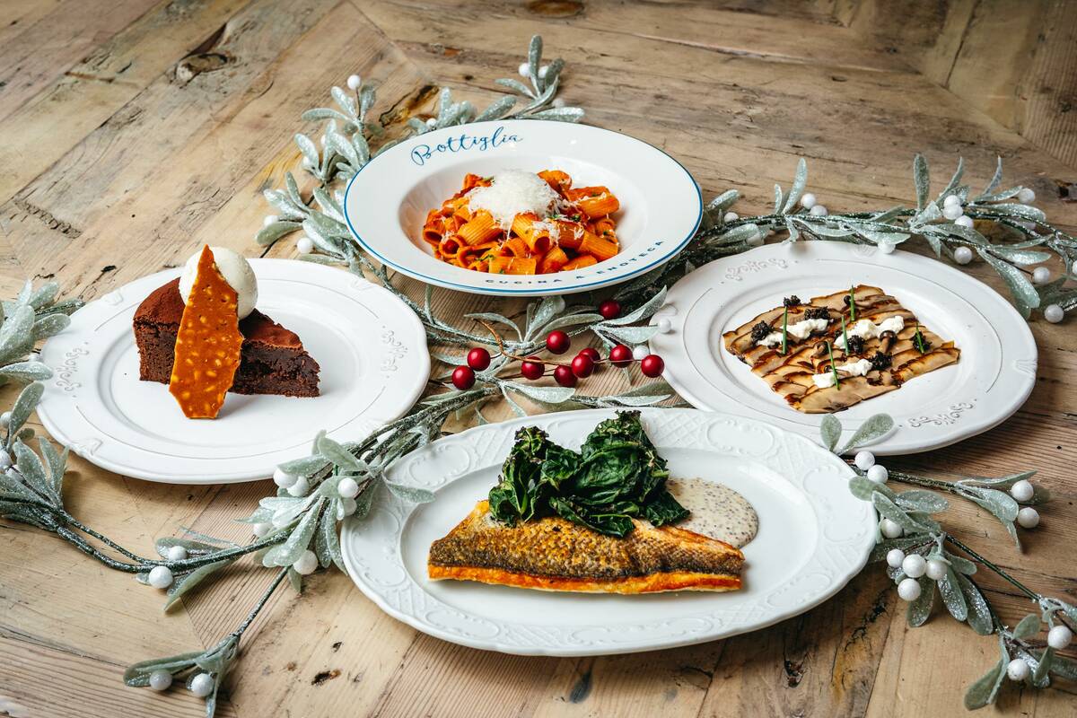 Christmas 2025 specials from Bottiglia Cucina & Enoteca in Green Valley Ranch in Henderson. (Bo ...