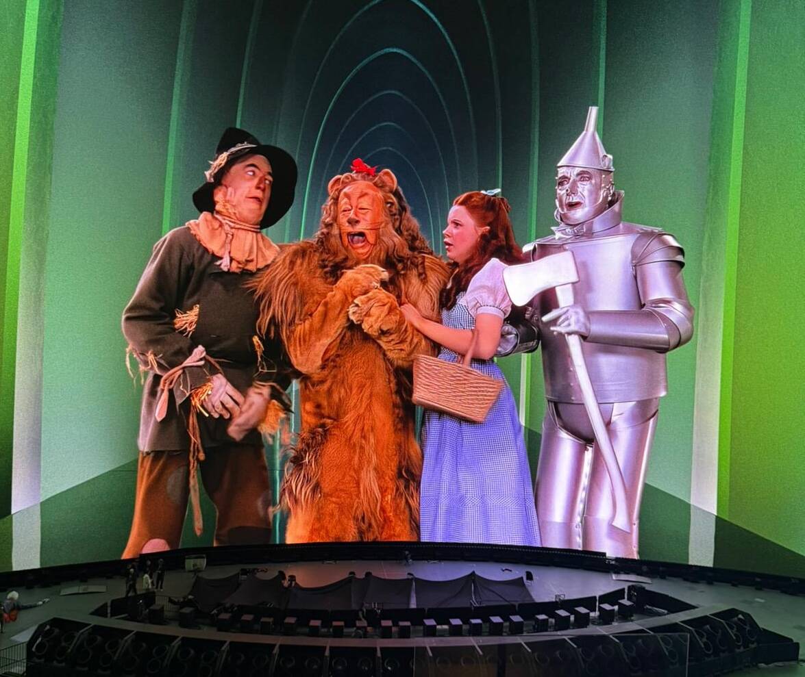 A scene from "The Wizard of Oz at Sphere," which opened on Thursday, Aug. 28, 2025. (John Katsi ...