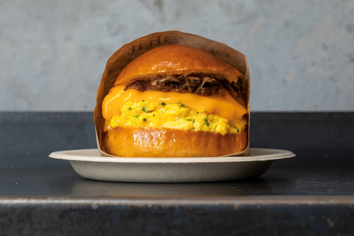 A Fairfax sandwich, showcasing soft scrambled cage-free eggs, from Eggslut, which is set to ope ...