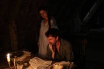This image released by Focus Features shows Jessie Buckley, left, and Paul Mescal in a scene fr ...