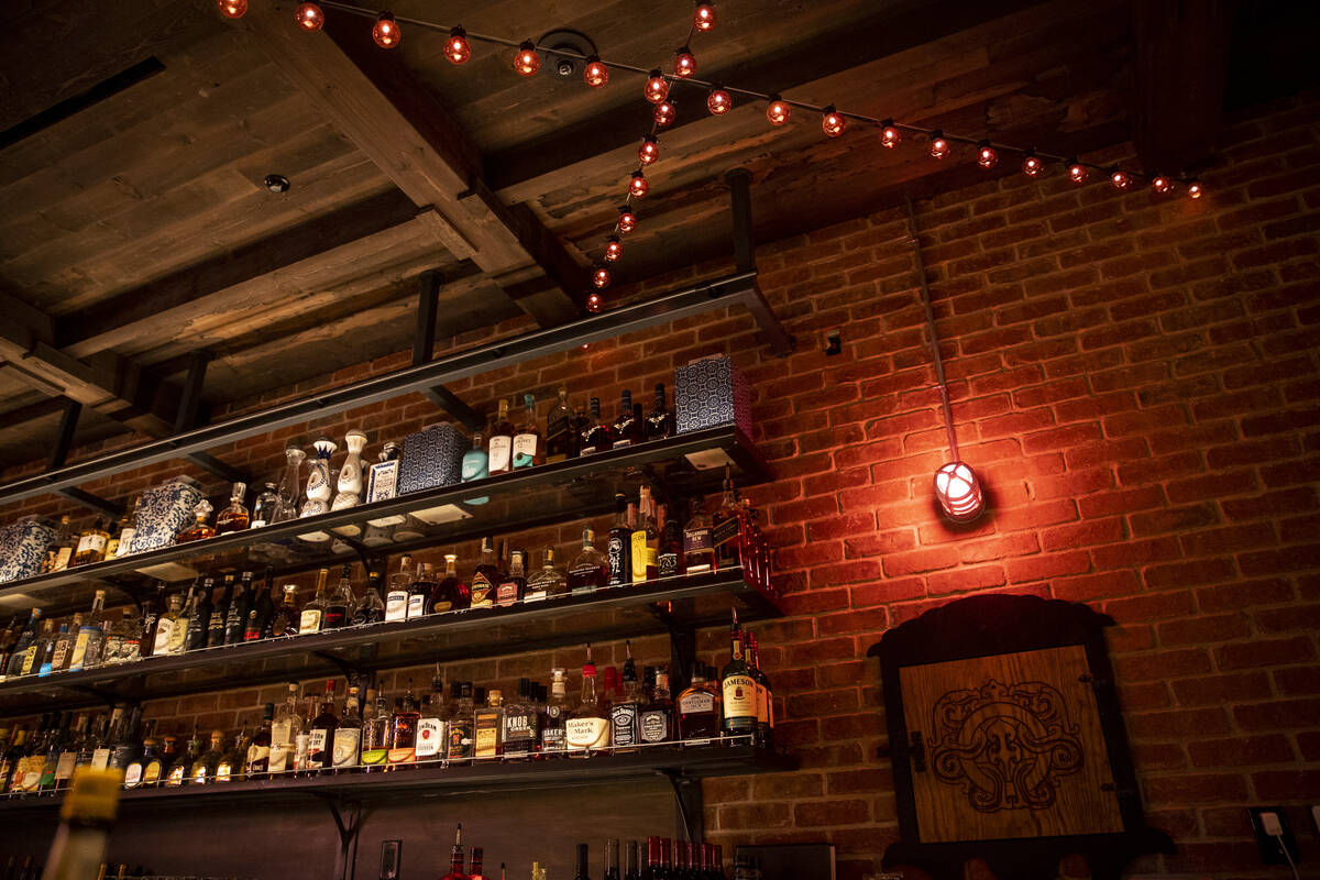 The interior of the Resorts World Las Vegas speakeasy Here Kitty Kitty Vice Den, in Las Vegas, ...