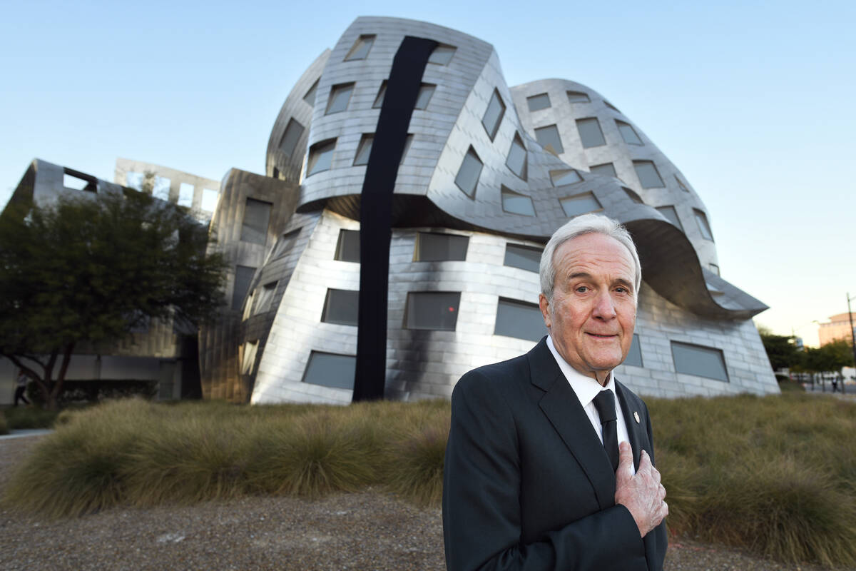 Larry Ruvo is seen outside the Frank Gehry-designed Cleveland Clinic Lou Ruvo Center for Brain ...