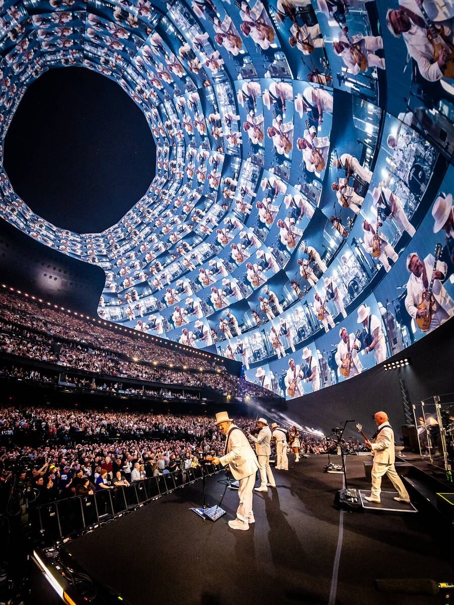 Zac Brown Band plays the first night of "Love & Fear" at Sphere on Friday, Dec. 5, 2025. (Alive ...