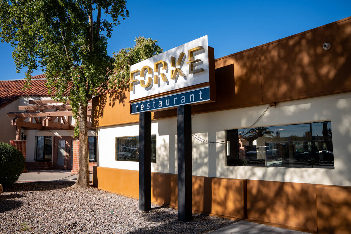 The front of Forke is seen in Las Vegas Dec. 9, 2025. (Kara Gildea/Las Vegas Review-Journal) @k ...