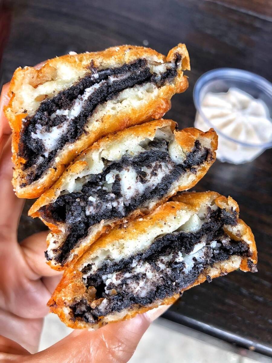 Deep fried Oreos at Dirt Dog. (Dirt Dog)