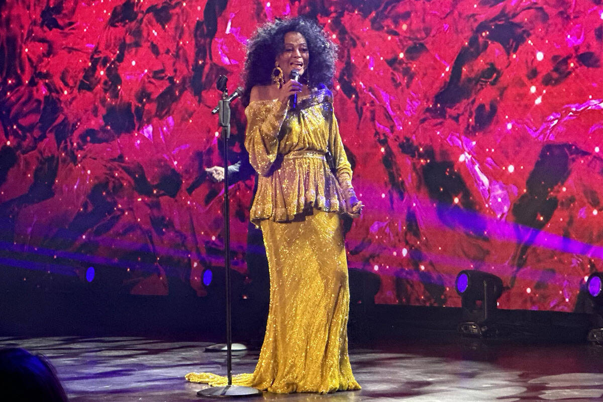 Diana Ross is shown at the amfAR, The Foundation for AIDS gala at Pavilion at Wynn Las Vegas on ...