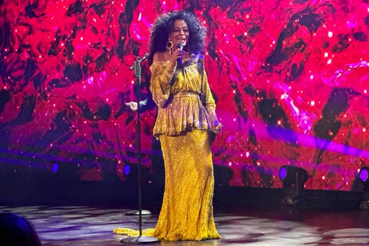 Diana Ross is shown at the amfAR, The Foundation for AIDS gala at Pavilion at Wynn Las Vegas on ...